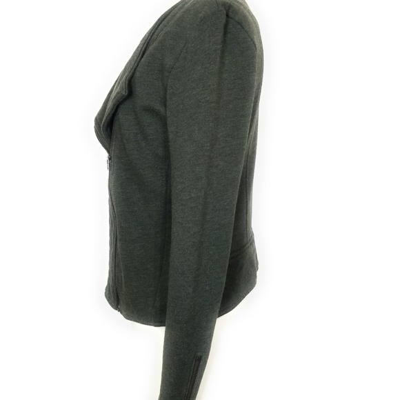 ATHLETA Womens Belvedere Quilted Moto Jacket in Olive Green Size S - Picture 6 of 11